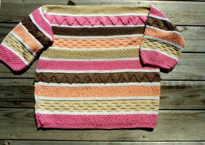 Multi Pattern Pullover - - Knit ePattern 
