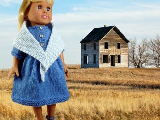 Prairie Dress, Shawl, & Ankle Bracelet for 18-Inch Dolls