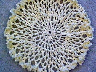 Crochet Easy Doily with Ruffle Edging