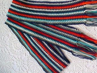 Scrap Yarn Fringed Scarf