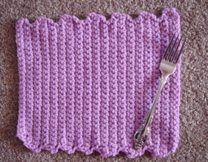 Scalloped Edge Dishcloth/ Potholder