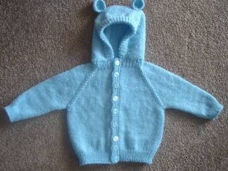 Baby Cardigan with Teddy Bear Ears