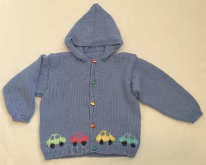 Boy's Car Sweater With Hood