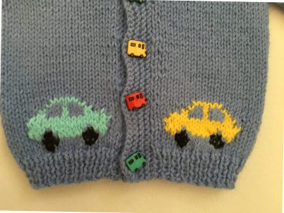 Boy's Car Sweater With Hood - Image 2