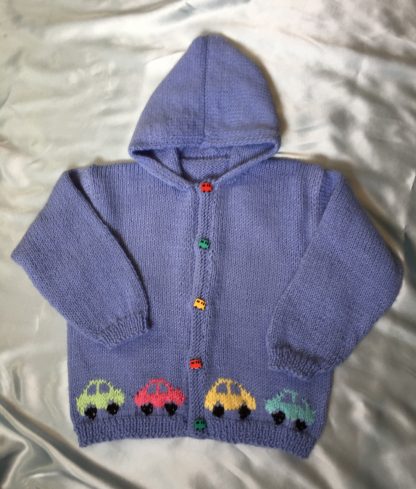 Boy's Car Sweater With Hood - Image 4