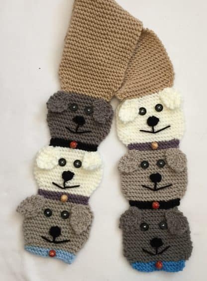 Stacked Kitty Cat and Doggie Scarf Patterns - Image 3