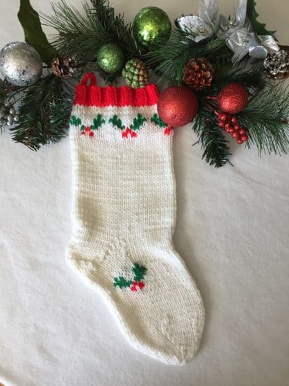 Wandering Reindeer and Holly Berry Christmas Stockings - Image 3