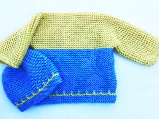Garter Stitch, Easy Baby Sweater and Hat