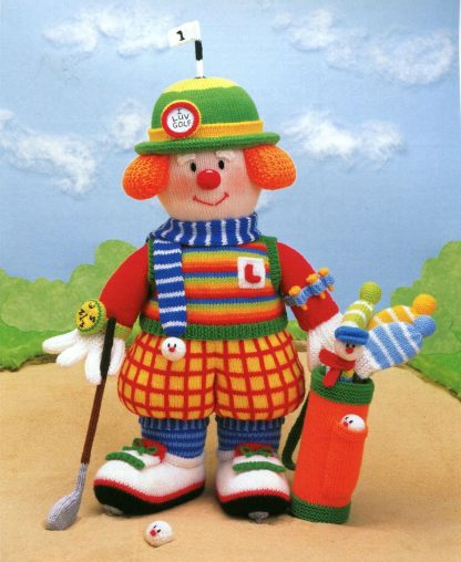 Jean Greenhowe's Golfing Clowns  - Toy & Doll Knitting Patterns - Image 3