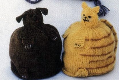 Kitty and Puppy Hats - - Knit ePattern 