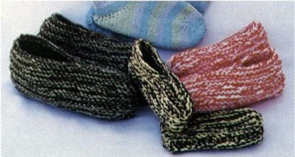 Quick and E Z Slippers - - Knit ePattern 