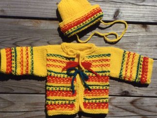 Baby Bright Sweater and Hat - - Knit ePattern 