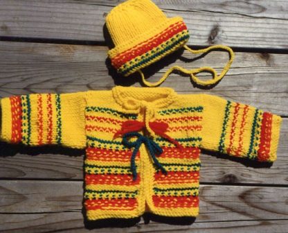 Baby Bright Sweater and Hat - - Knit ePattern 