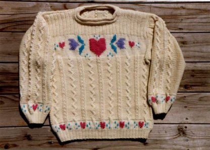 Alpine Folk Heart Sweater - - Knit ePattern 