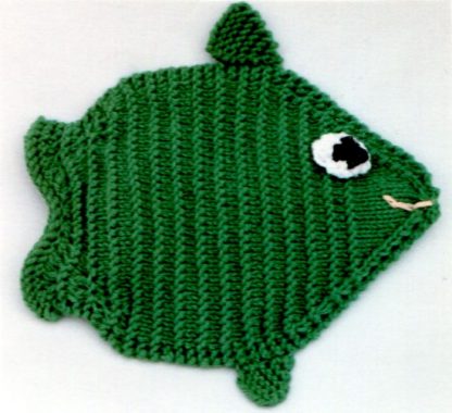 Chubby Fish Potholder - - Knit ePattern 