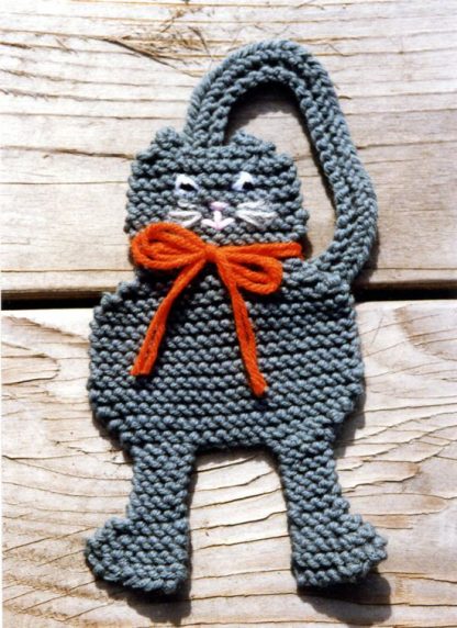 Halloween Cat Door Knob Hanger - - Knit ePattern 