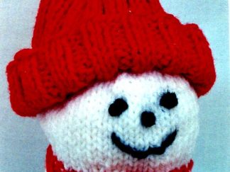 Snowman Jar Topper - - Knit ePattern 