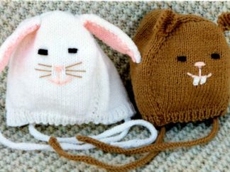 Animal Face Baby Hats - - Knit ePattern 
