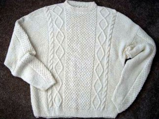 Man s Large Aran Sweater - - Knit ePattern 
