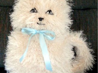 Furry Cat Pillow - - Knit ePattern 