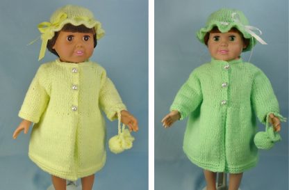 Spring Coat, Hat, Matching Purse for 18-Inch Dolls - Image 2