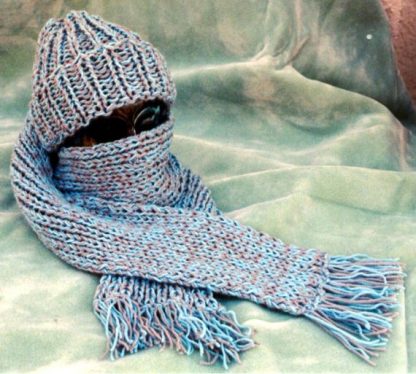 Quick Knit Hat and Scarf - - Knit ePattern 