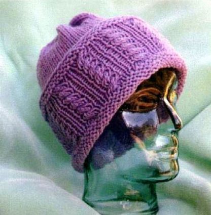 Cabled Wide Brim Hat - - Knit ePattern 