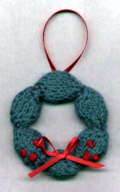 Berry Bubble Wreath Ornament - - Knit ePattern 