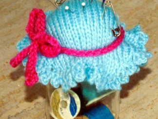 Pin Cushion Storage Jar Cover - - Knit ePattern 