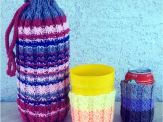 Drink Bottle Cozies - - Knit ePattern 