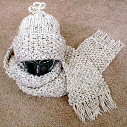 Zippety Quick Scarf and Hat - - Knit ePattern 