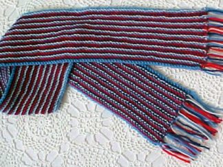 Scrap Yarn Fringed Scarf - - Knit ePattern 