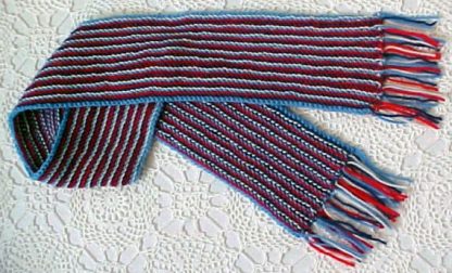Scrap Yarn Fringed Scarf - - Knit ePattern 