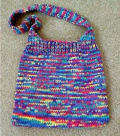 Knit Shoulder Tote Bag - - Knit ePattern 