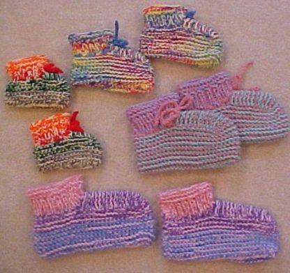 Easy Family Sizes Slippers - - Knit ePattern 