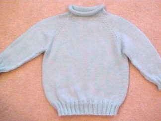 Kids Roll Neck Pullover - - Knit ePattern 