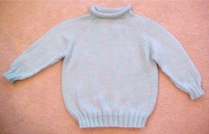 Kids Roll Neck Pullover - - Knit ePattern 