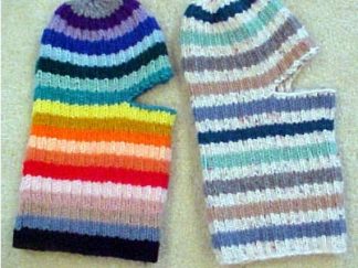 Easy Knit Ski Helmet Hats - - Knit ePattern 