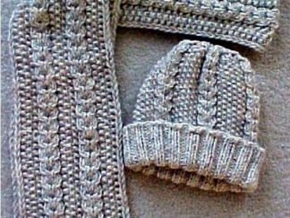 Aran Hat and Scarf - - Knit ePattern 