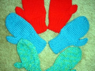 Kids 2 Needle Mittens - - Knit ePattern 