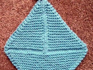 Sail Boat Dish Cloth - - Knit ePattern 
