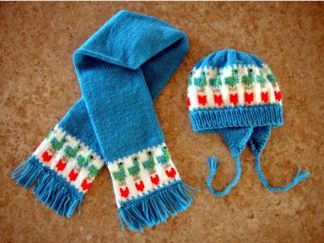 Toddlers Hat and Scarf Set - - Knit ePattern 