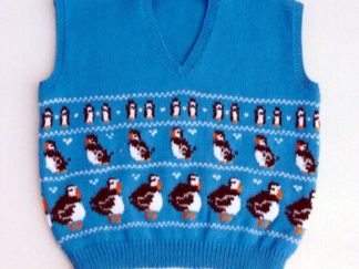 Puffin V-Neck Vest - - Knit ePattern 