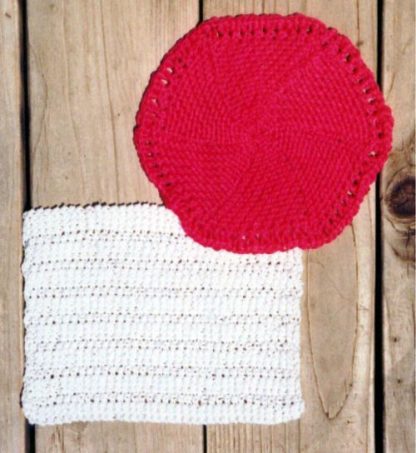 2 Styles Dishcloths - - Knit ePattern 
