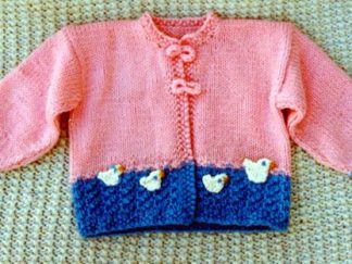 Ducks on a Pond Baby Sweater - - Knit ePattern 