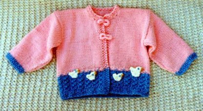 Ducks on a Pond Baby Sweater - - Knit ePattern 