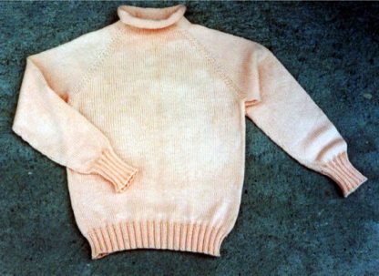 Roll Neck Raglan - - Knit ePattern 