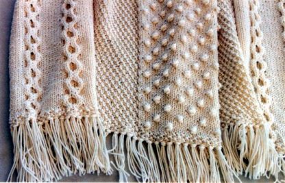 Easy Aran Afghan - - Knit ePattern 