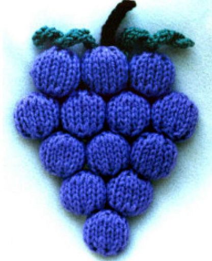 Bottle Cap Grape Trivet - - Knit ePattern 