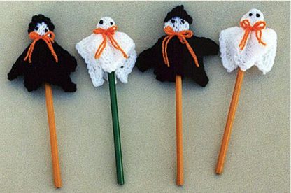 Spooky Pencil Toppers - - Knit ePattern 